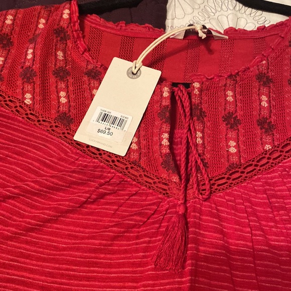 NWT lucky brand ladies long sleeve top size large - Picture 9 of 9